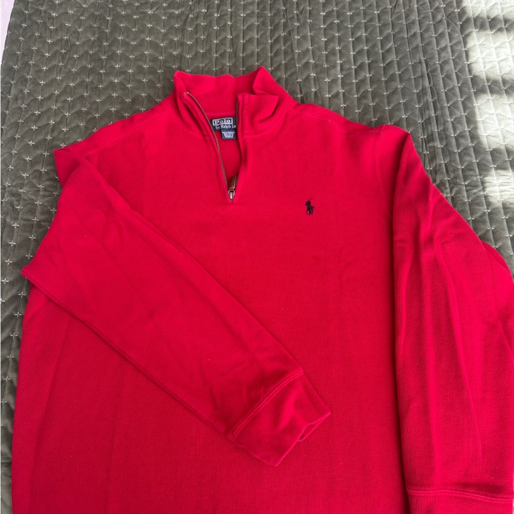 Polo by Ralph Laurent, Red Quarter-Zip Pullover
